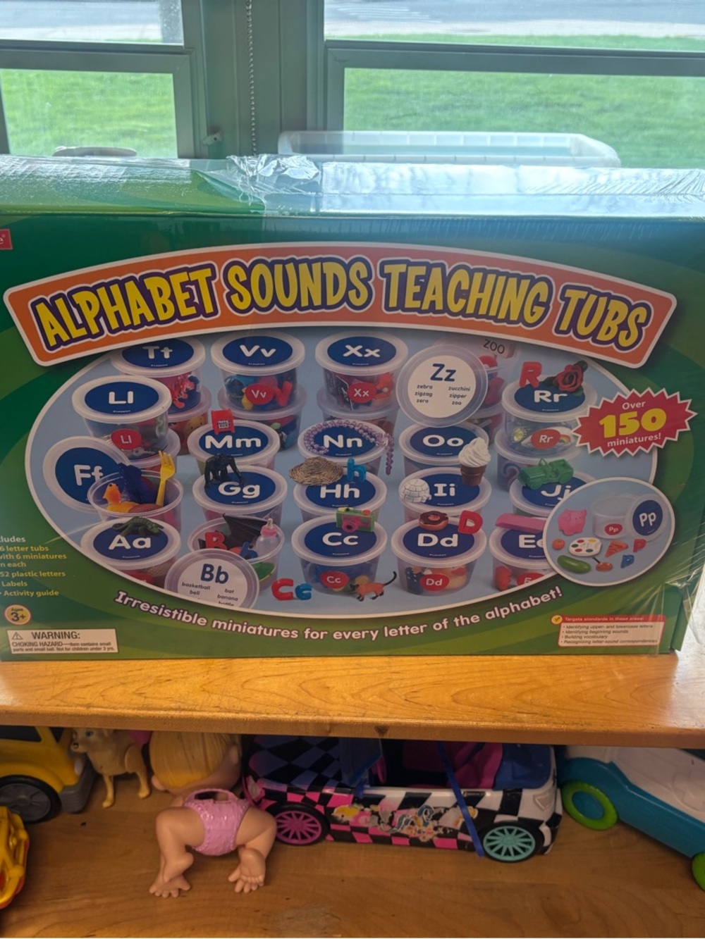 Alphabet Sounds Teaching Tubs - Educational Letter Matching Set (Green)